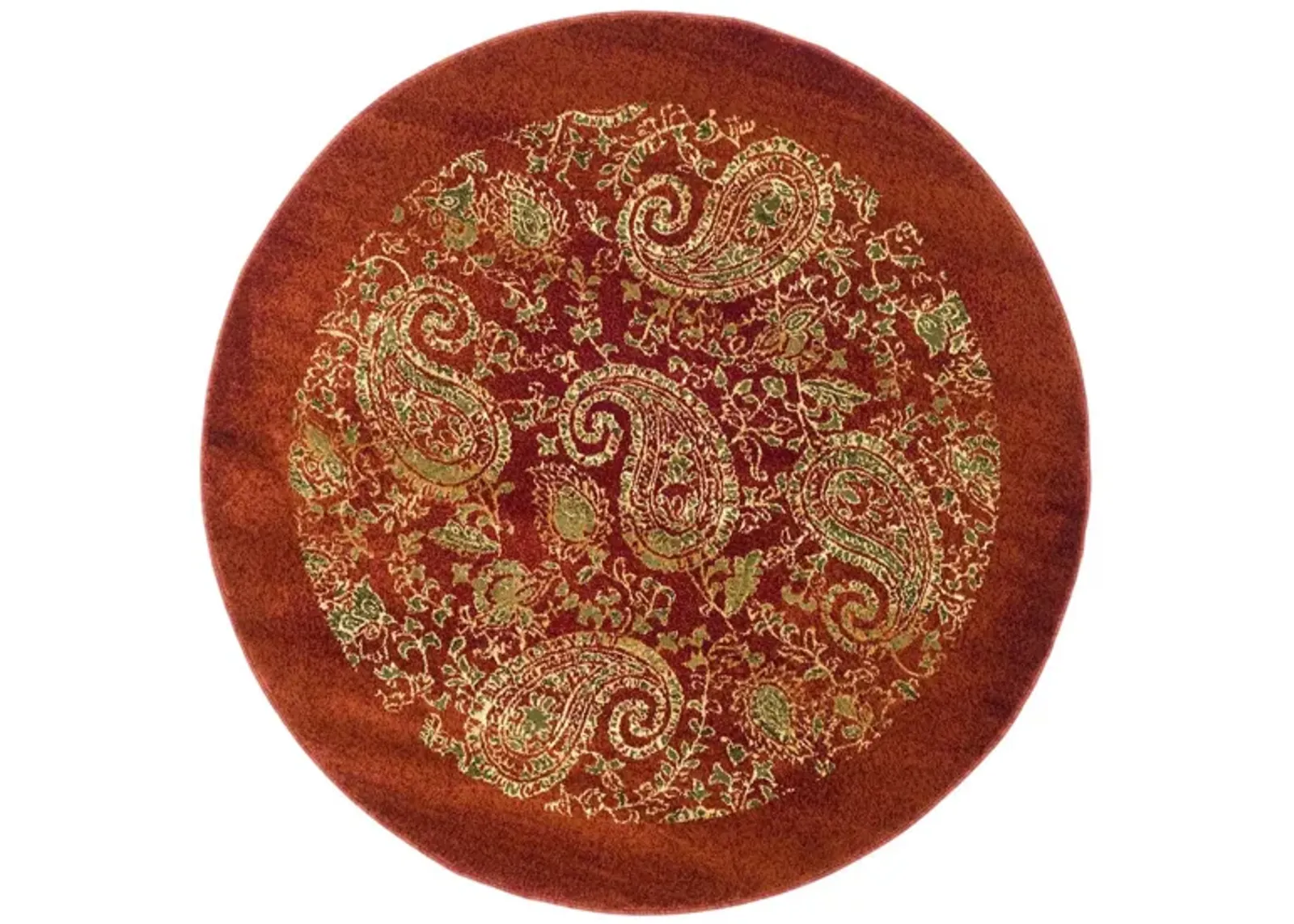 Grimaldi Area Rug Round in Red / Multi by Safavieh