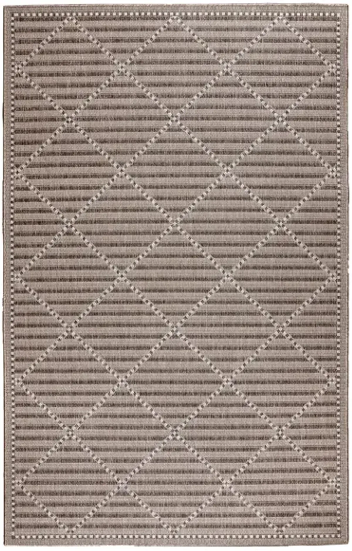 Liora Manne Malibu Checker Diamond Indoor/Outdoor Area Rug in Neutral by Trans-Ocean Import Co Inc