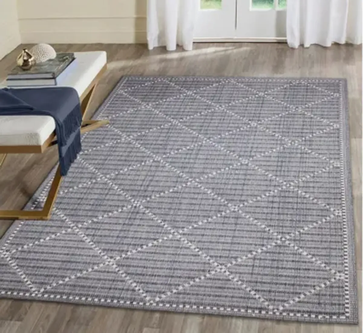 Liora Manne Malibu Checker Diamond Indoor/Outdoor Area Rug