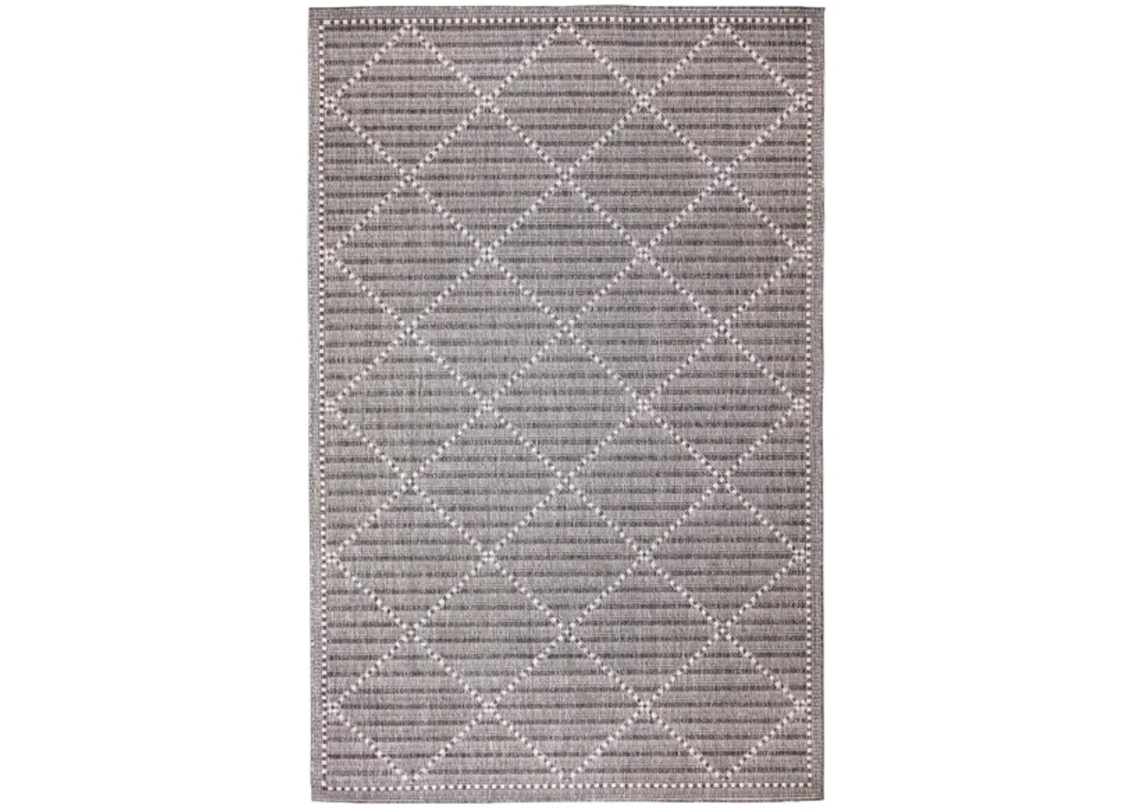 Liora Manne Malibu Checker Diamond Indoor/Outdoor Area Rug in Charcoal by Trans-Ocean Import Co Inc