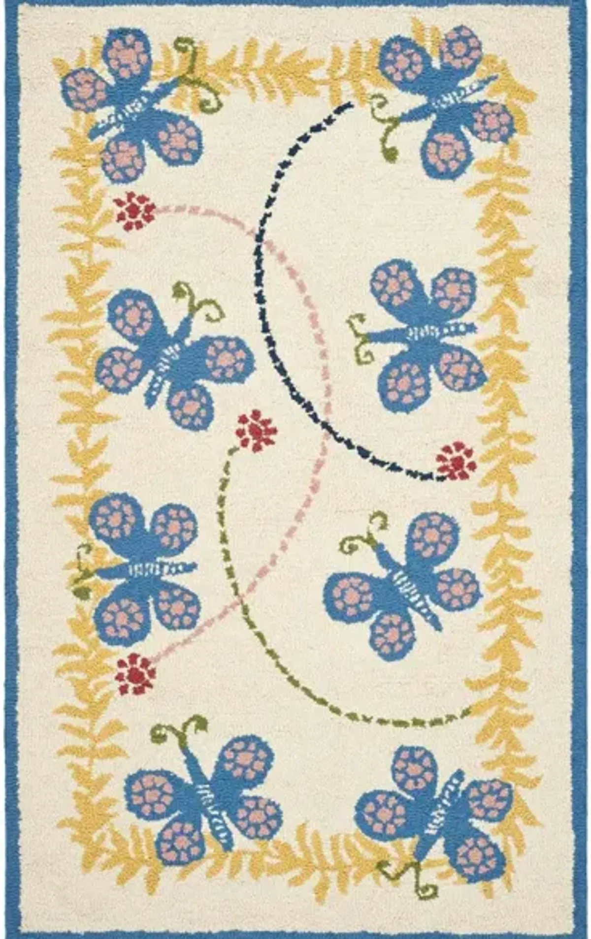 Gladwyne Kid's Rug in Ivory/Blue by Safavieh