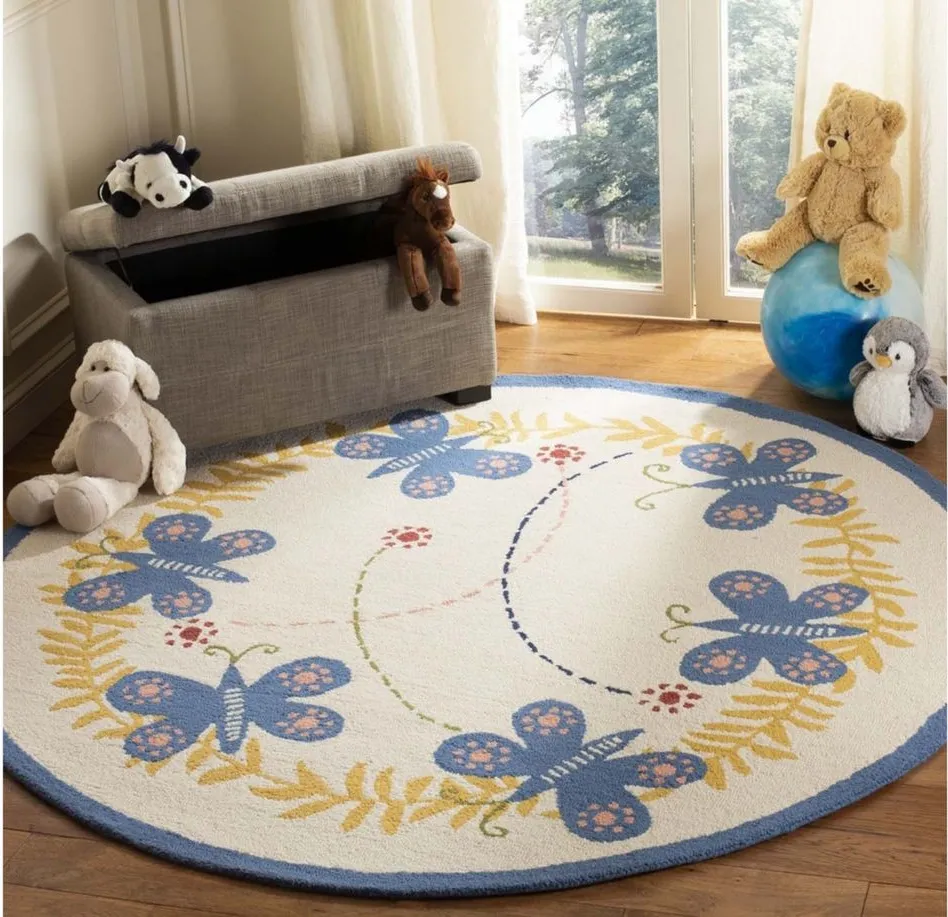 Gladwyne Kid's Rug in Ivory/Blue by Safavieh