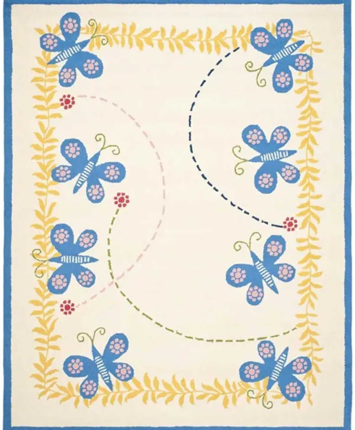 Gladwyne Kid's Rug in Ivory/Blue by Safavieh