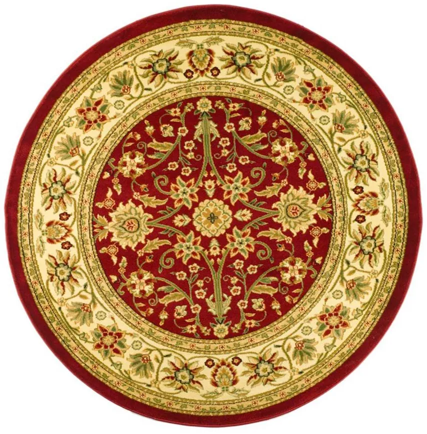 Lyndhurst Area Rug Round in Red / Ivory by Safavieh