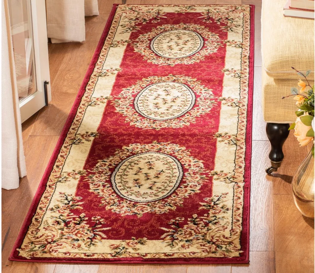 Azura Runner Rug in Red / Ivory by Safavieh