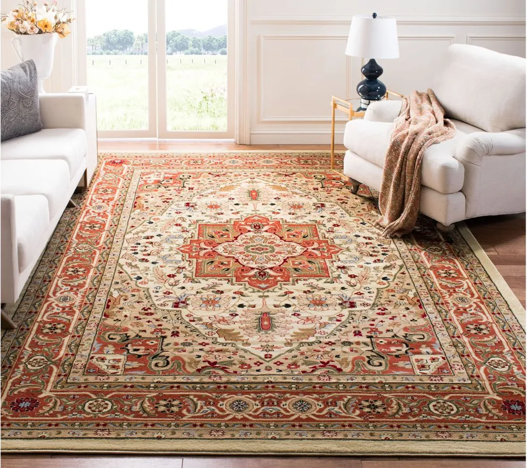 Mercia Area Rug in Ivory / Rust by Safavieh