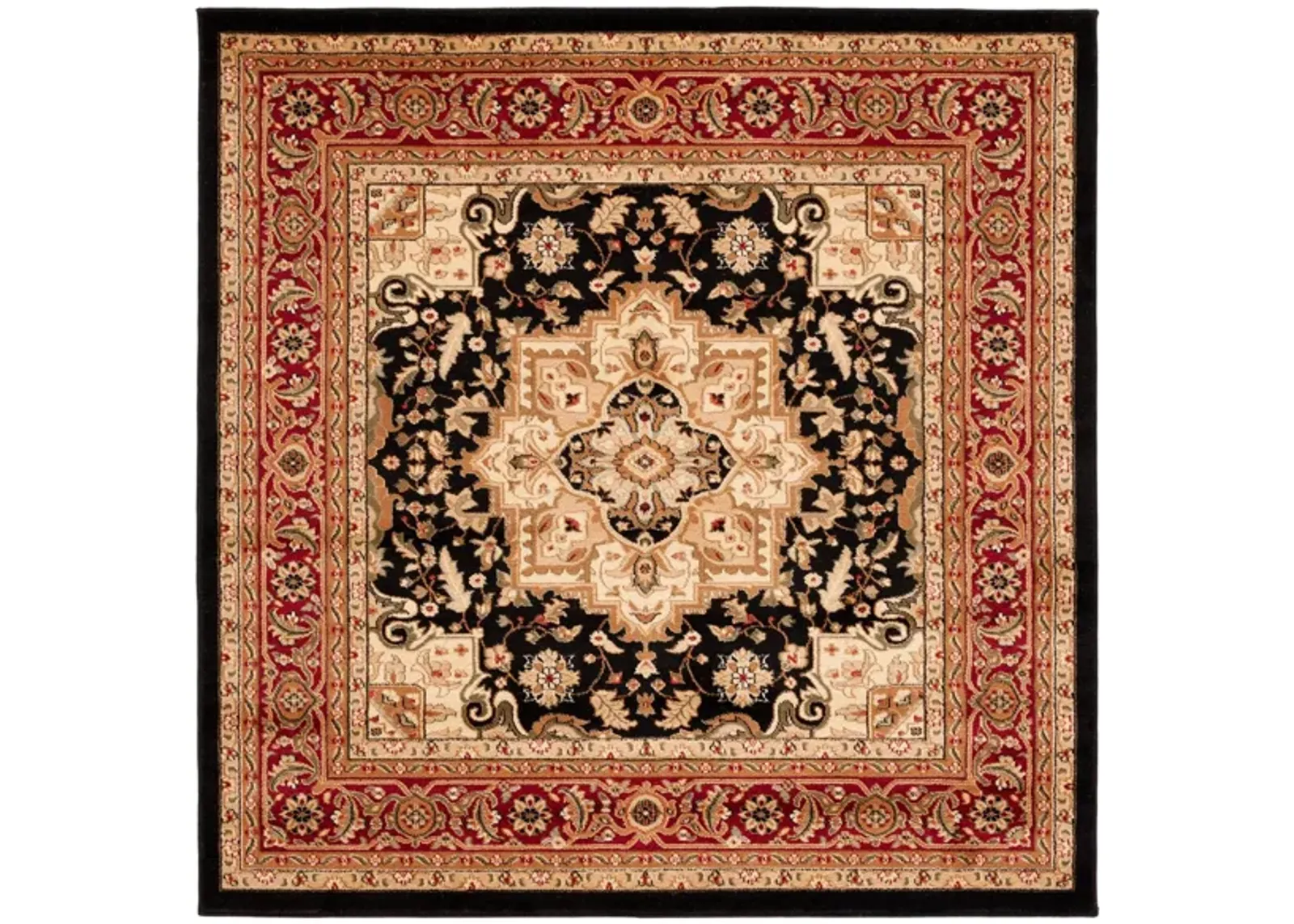 Mercia Area Rug in Black / Red by Safavieh