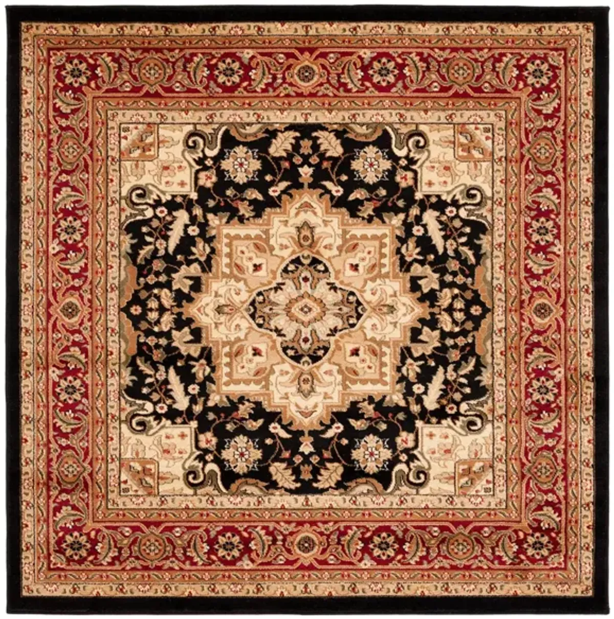 Mercia Area Rug in Black / Red by Safavieh