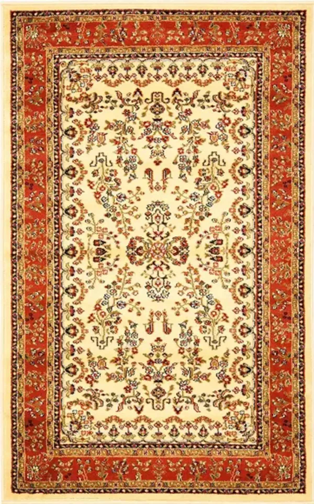 Anglia Area Rug in Ivory / Rust by Safavieh