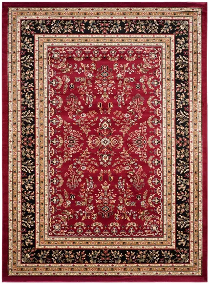 Anglia Area Rug in Red / Black by Safavieh