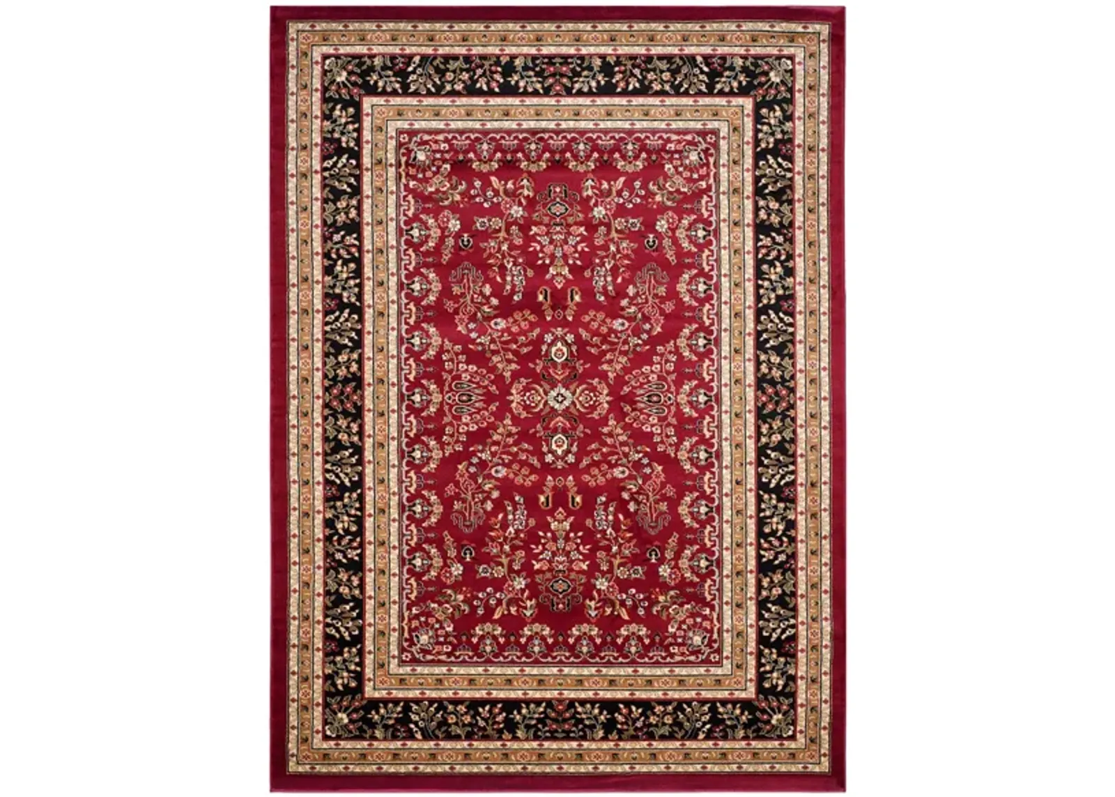 Anglia Area Rug in Red / Black by Safavieh