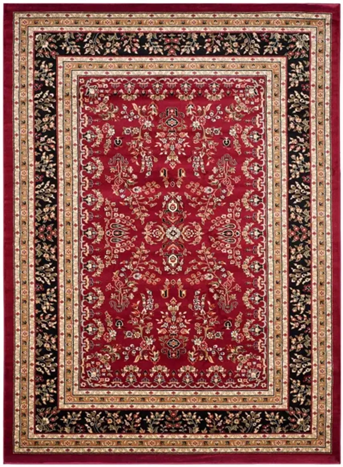 Anglia Area Rug in Red / Black by Safavieh