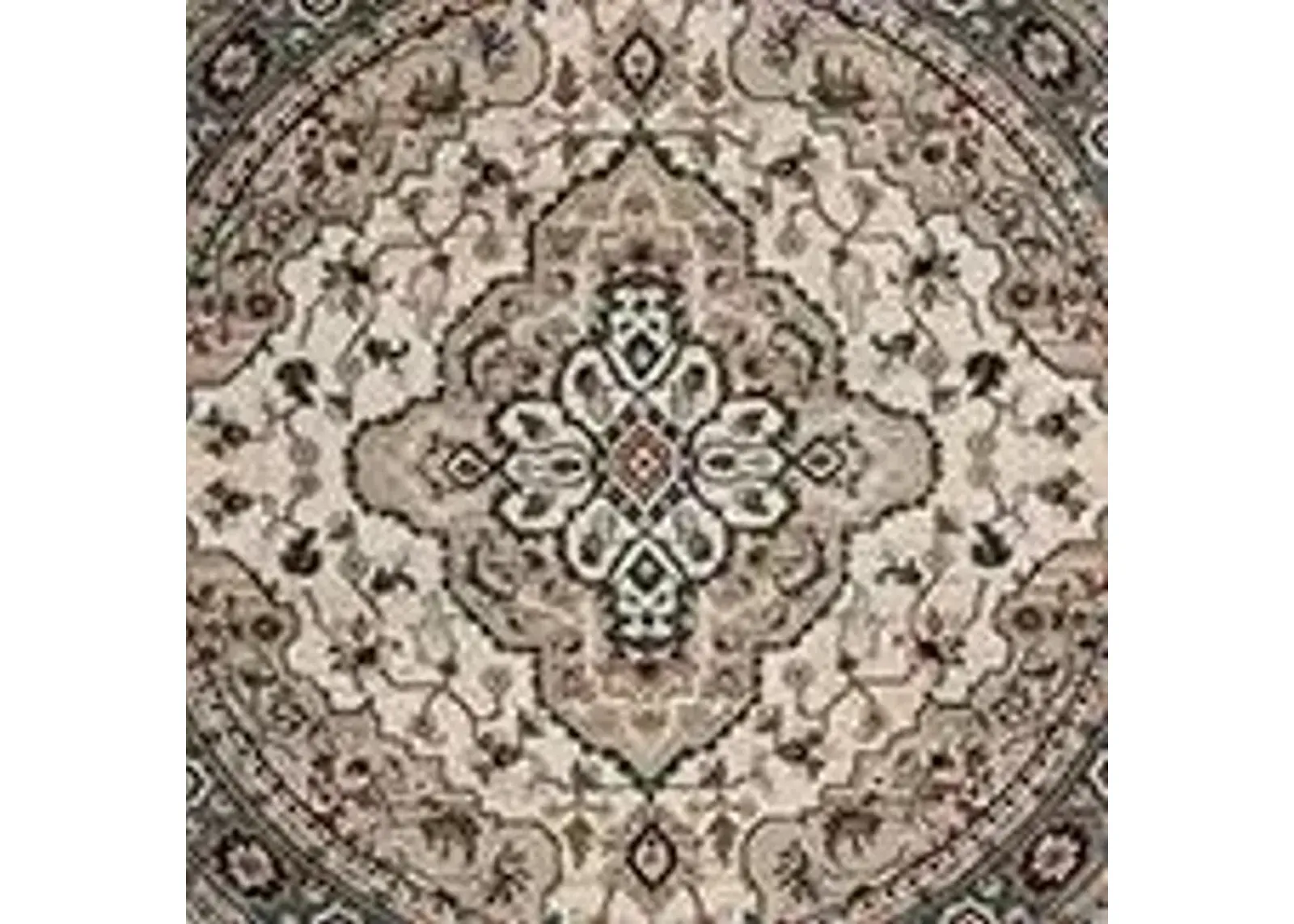 Mortimer Area Rug Round in Cream / Beige by Safavieh