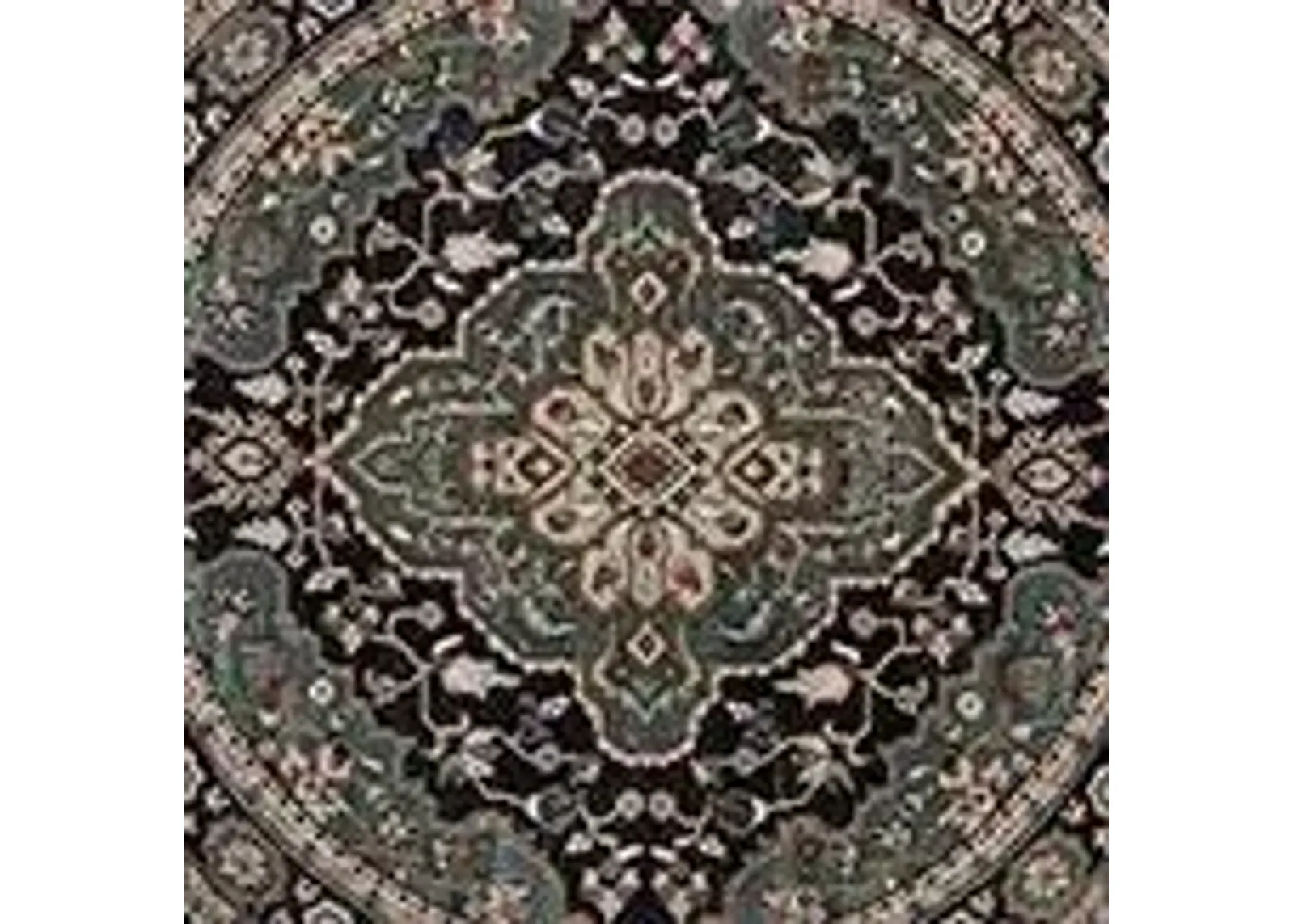 Mortimer Area Rug Round in Anthracite / Teal by Safavieh