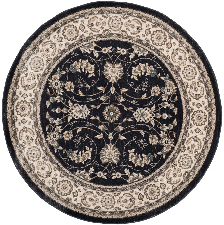 Charnwood Area Rug Round in Anthracite / Cream by Safavieh