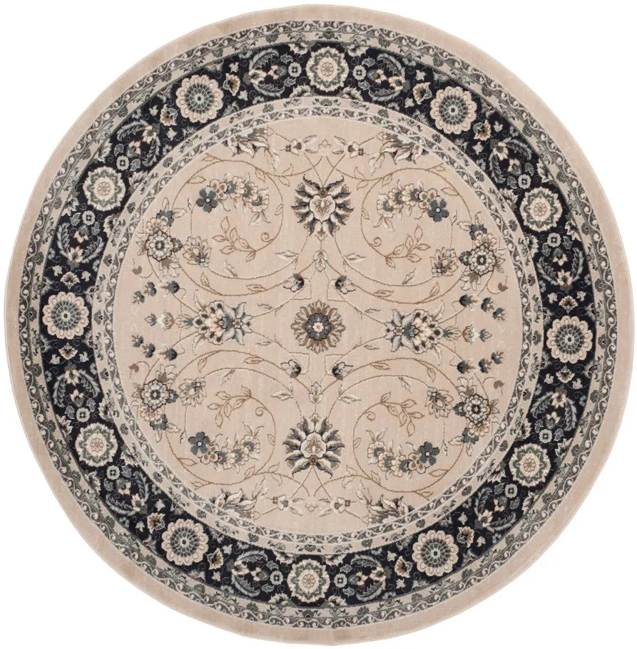 Charnwood Area Rug Round in Light Beige / Anthracite by Safavieh