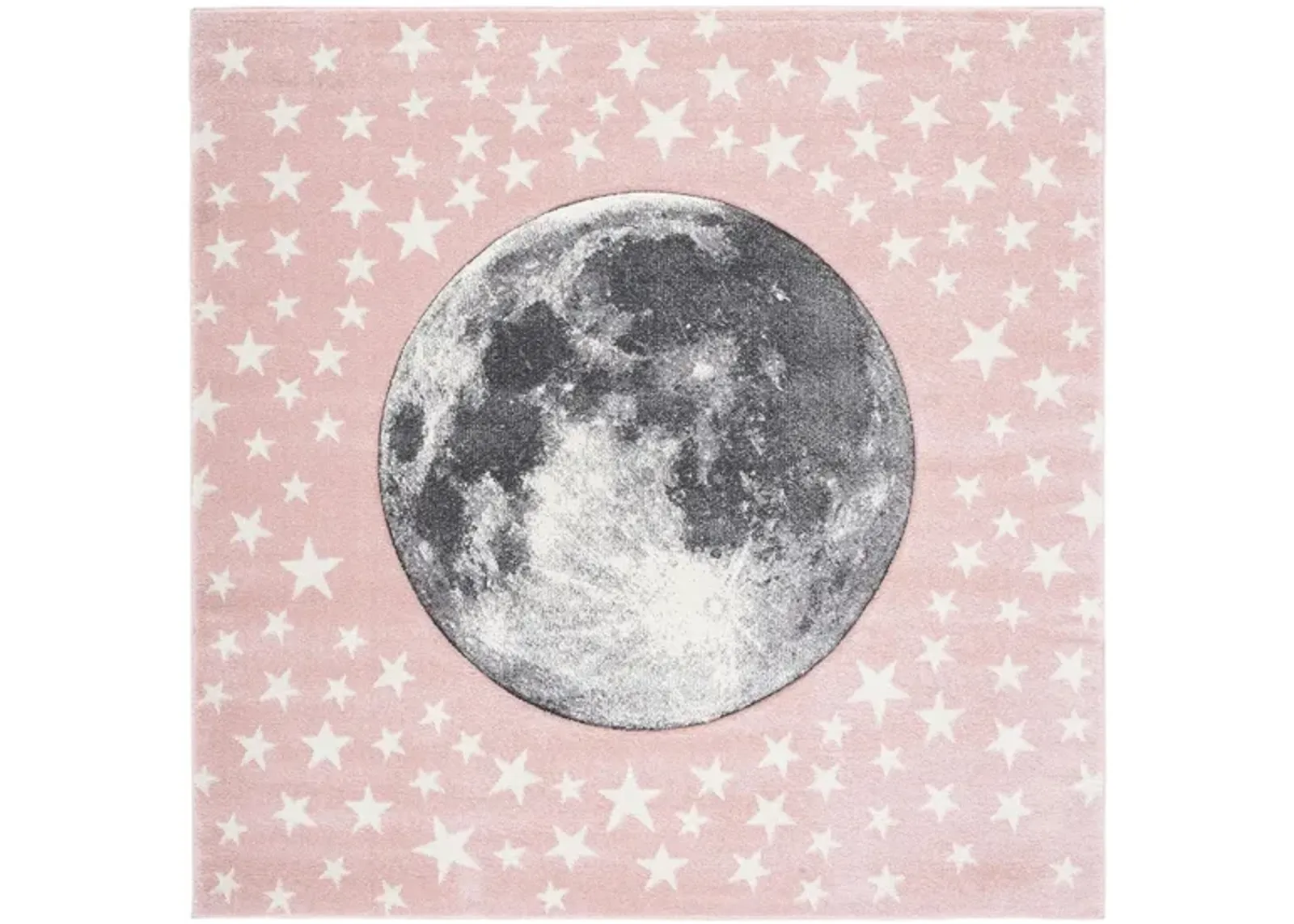 Carousel Earth Kids Area Rug in Pink & Gray by Safavieh