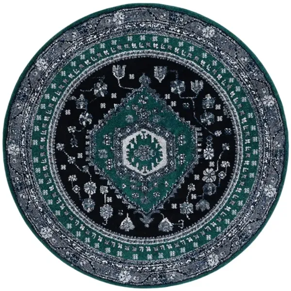 Hamadan Area Rug Round