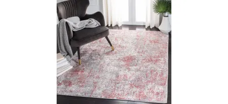 Thompson Area Rug in Gray; Pink by Safavieh