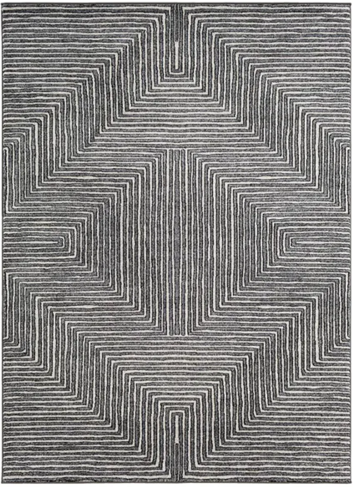 Nepali Gem Rug in Medium Gray, Cream, Black by Surya