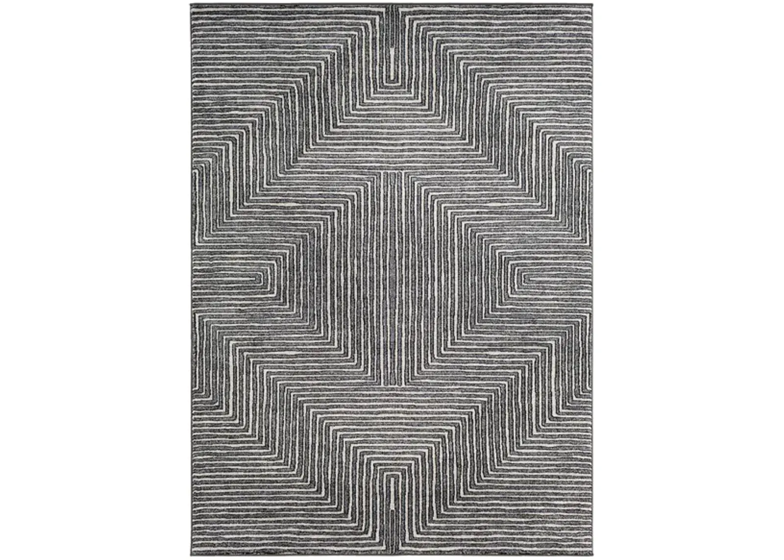 Nepali Gem Rug in Medium Gray, Cream, Black by Surya