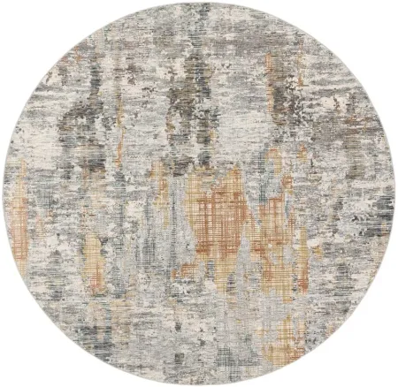 Presidential Mirage Rug in Lime, Peach, Burnt Orange, Pale Blue, Bright Blue, Ivory, Butter, Medium Gray, Charcoal by Surya