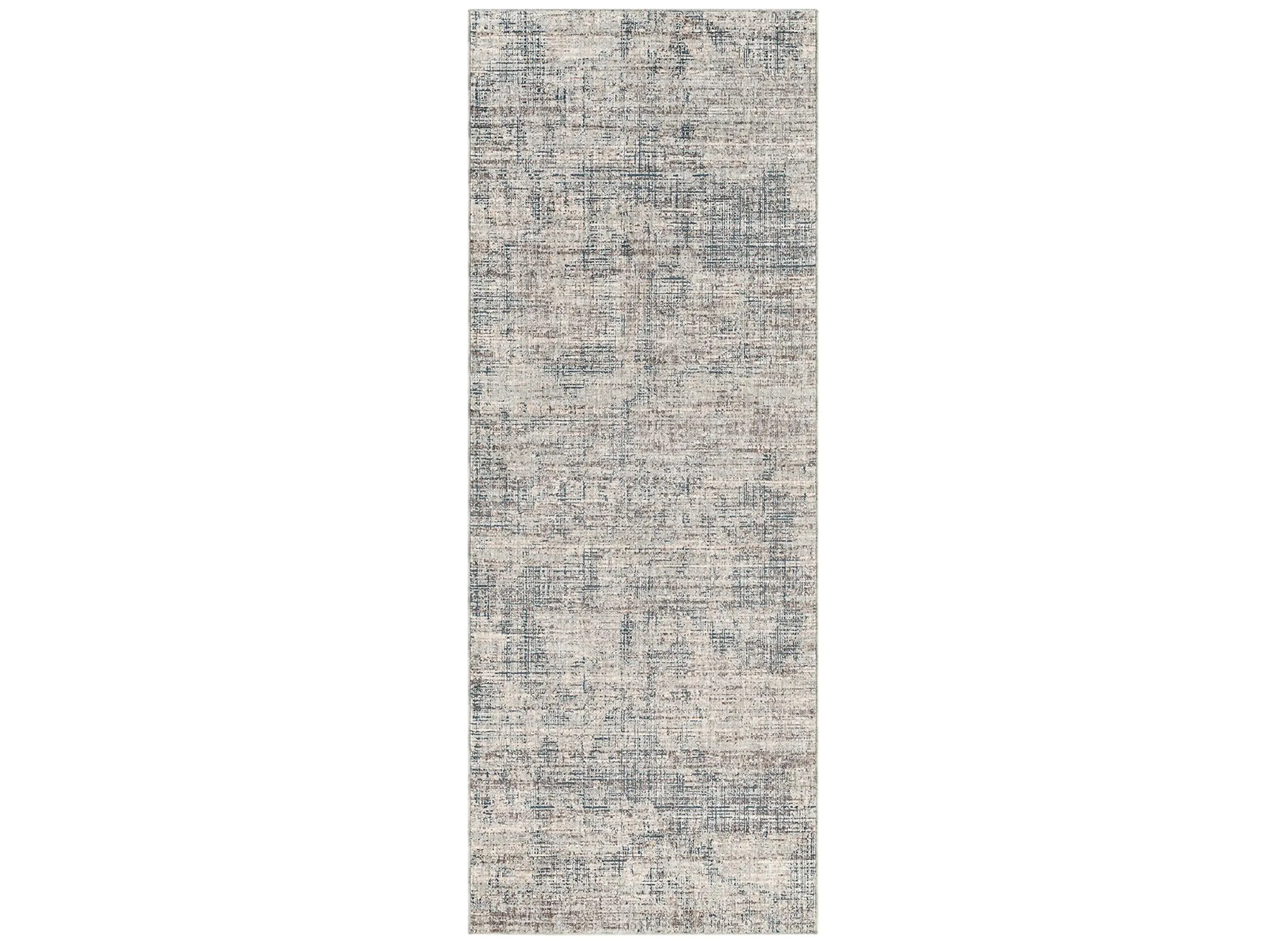 Presidential Striated Rug in Medium Gray, Charcoal, Ivory, Butter, Pale Blue, Bright Blue, Lime, Peach, Burnt Orange by Surya