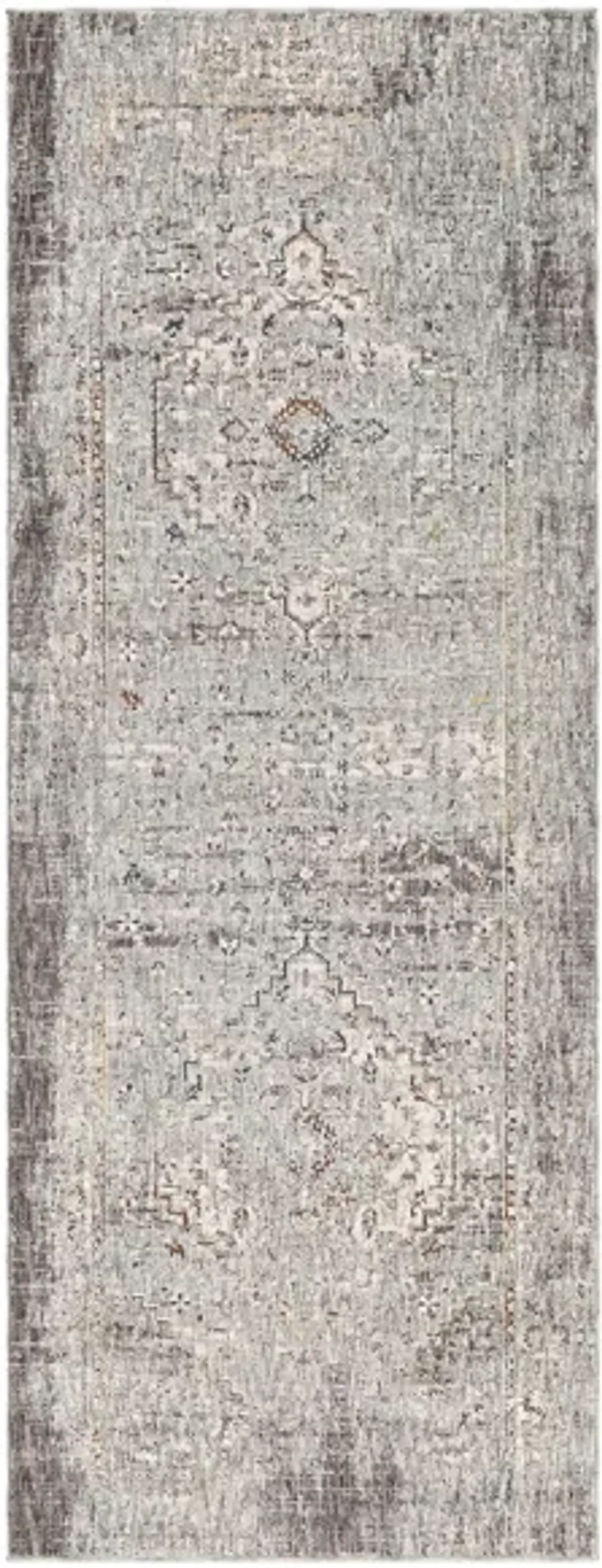 Presidential Moonstone Rug in Medium Gray, Charcoal, Ivory, Butter, Pale Blue, Bright Blue, Lime, Peach, Burnt Orange by Surya