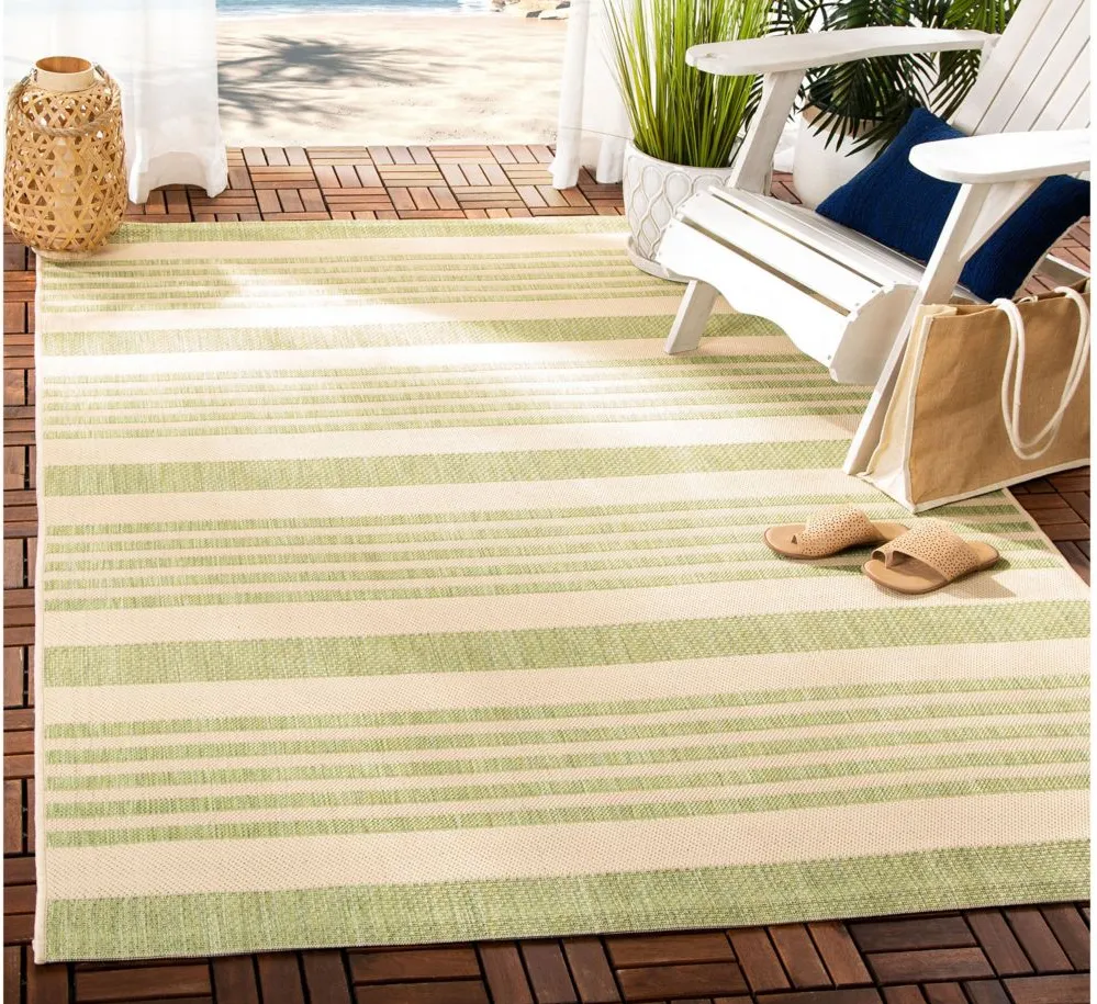 Courtyard Indoor/Outdoor Area Rug in Beige & Sweet Pea by Safavieh