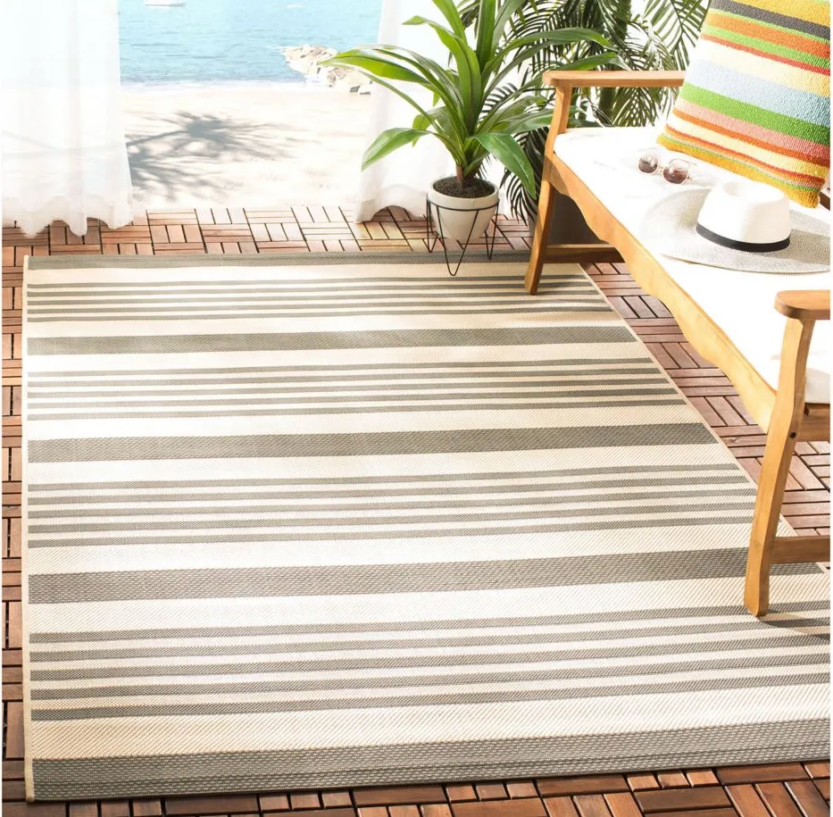 Courtyard Indoor/Outdoor Area Rug in Gray & Bone by Safavieh