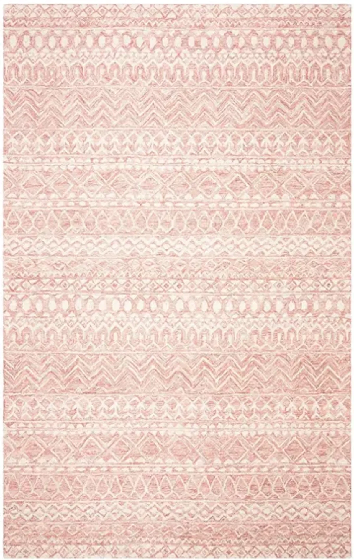 Kazuma Area Rug in Pink & Ivory by Safavieh