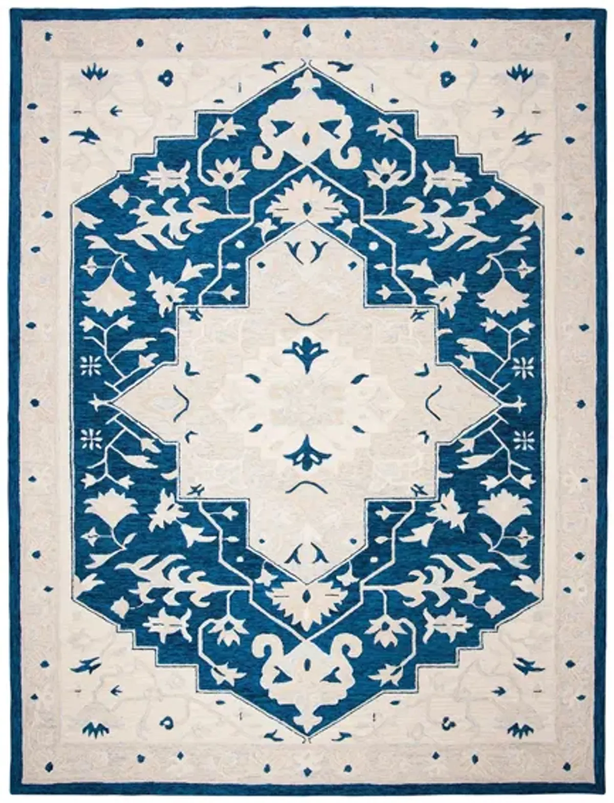 Turbo Area Rug in Navy & Ivory by Safavieh