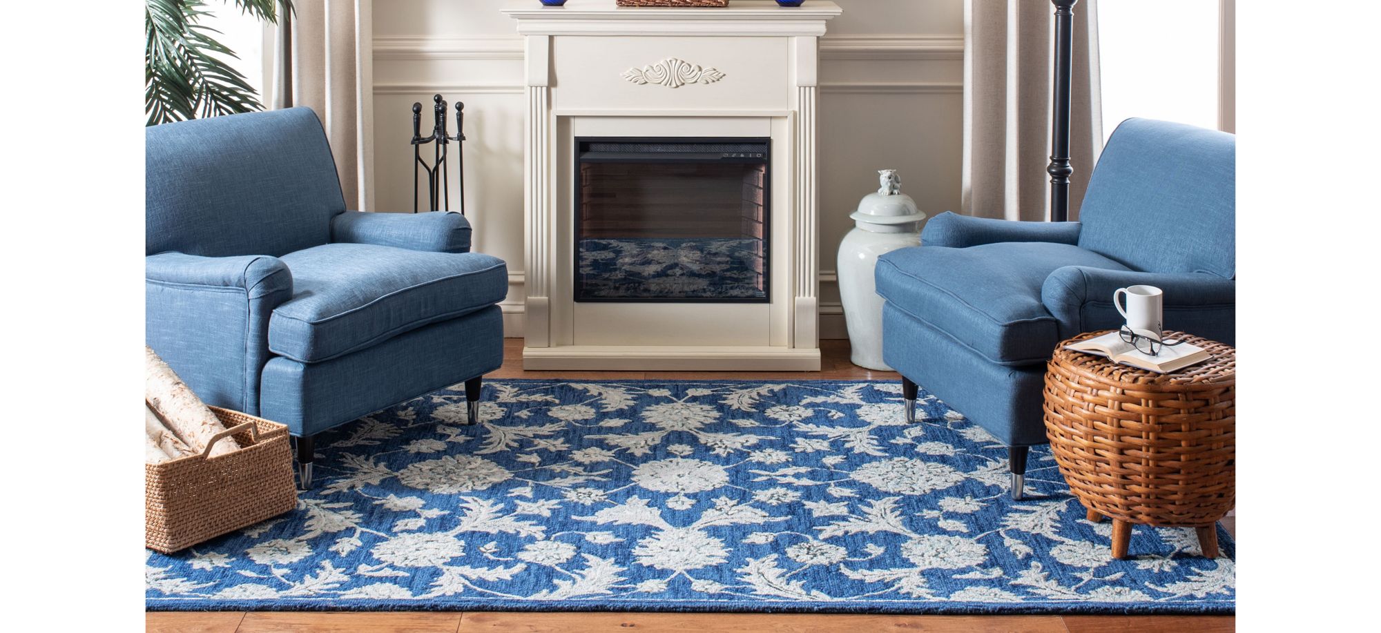 Kruse Area Rug in Navy & Gray by Safavieh