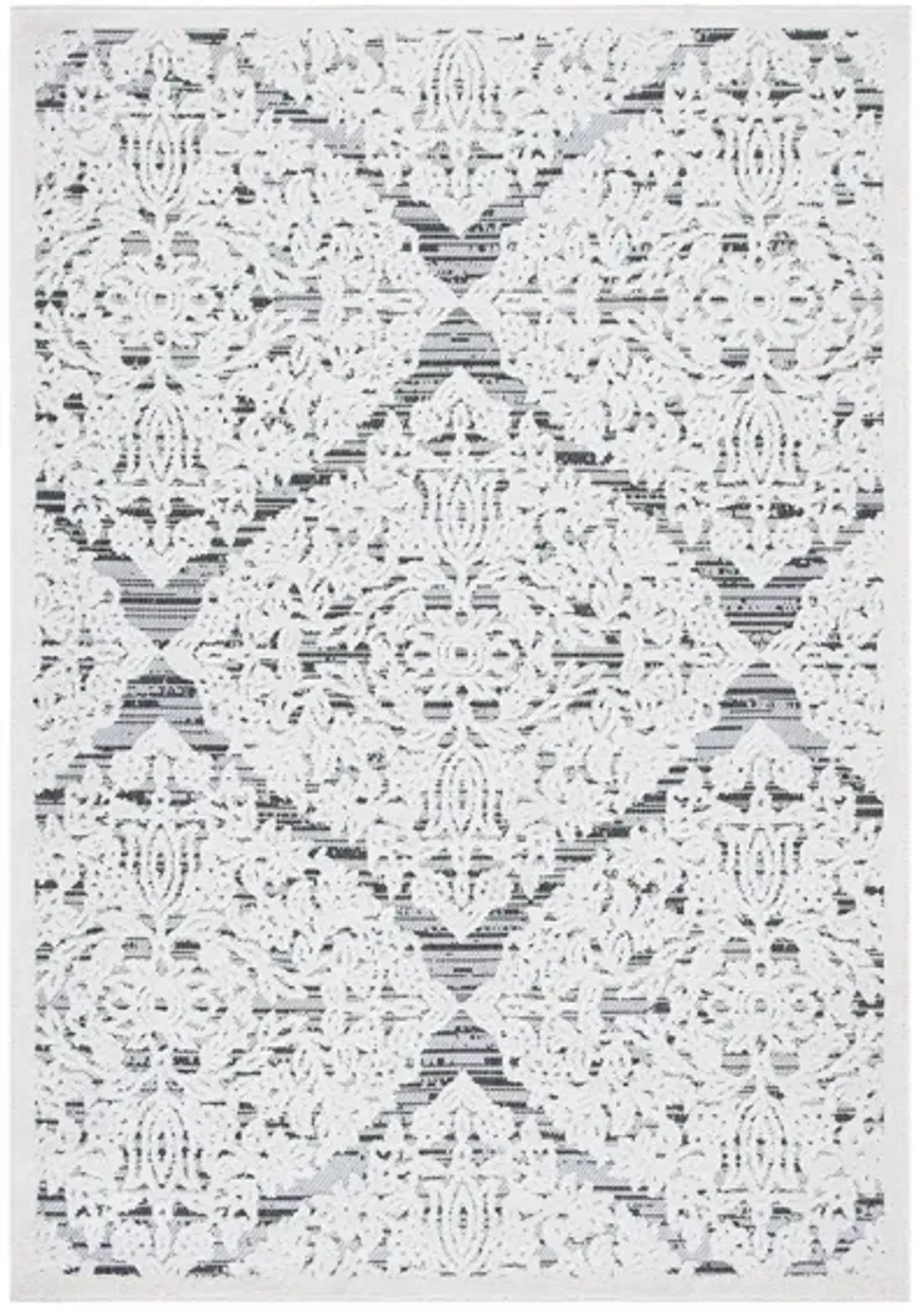 Cabana IV Area Rug in Ivory & Gray by Safavieh