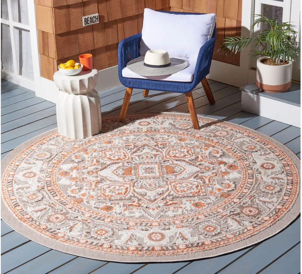 Cabana IV Area Rug in Beige & Orange by Safavieh