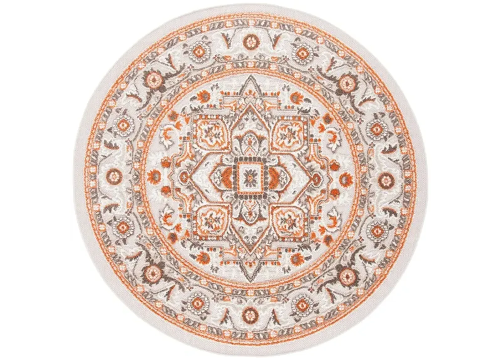 Cabana IV Area Rug in Beige & Orange by Safavieh