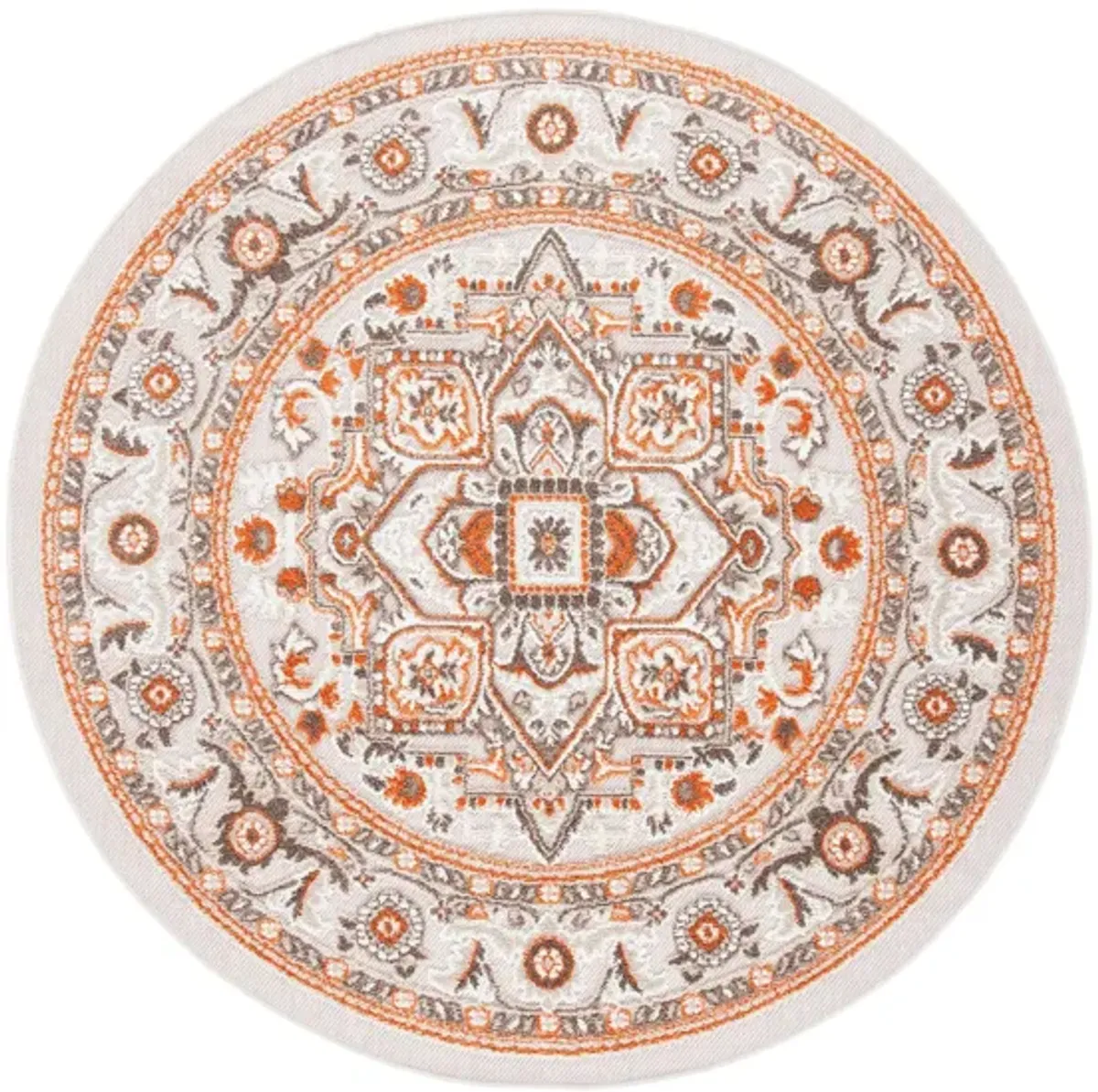 Cabana IV Area Rug in Beige & Orange by Safavieh