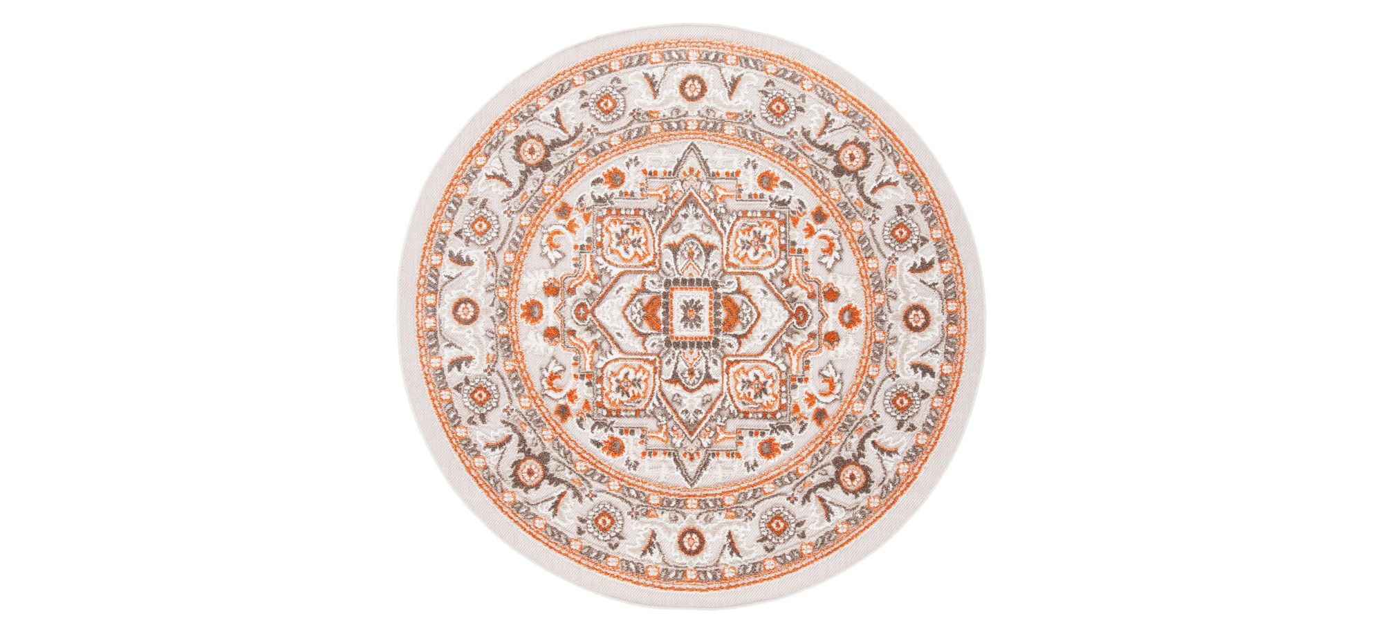 Cabana IV Area Rug in Beige & Orange by Safavieh