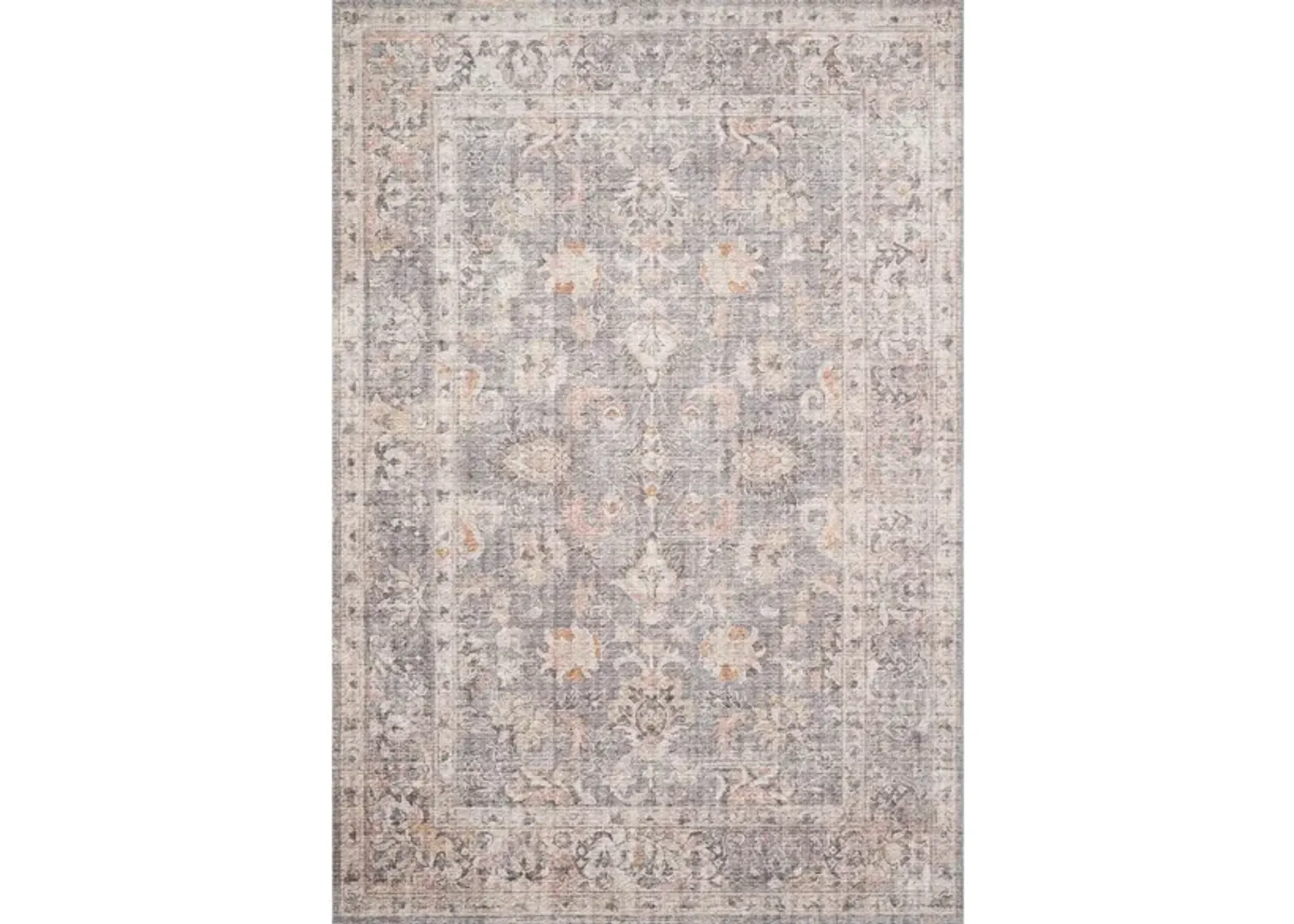 Skye Accent Rug in Grey/Apricot by Loloi Rugs