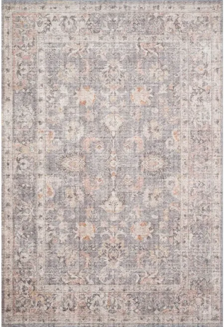 Skye Runner Rug in Grey/Apricot by Loloi Rugs