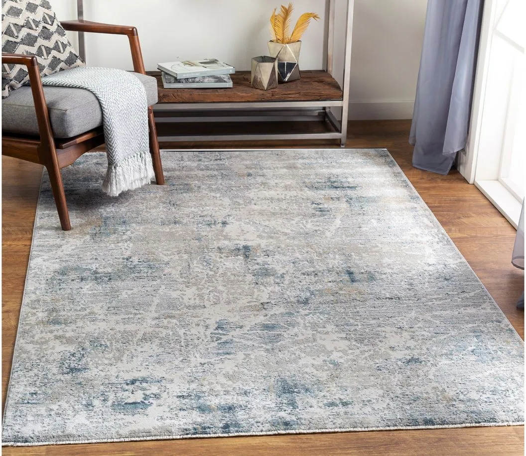 Glynn Artic Sky Area Rug in Multiple by Surya