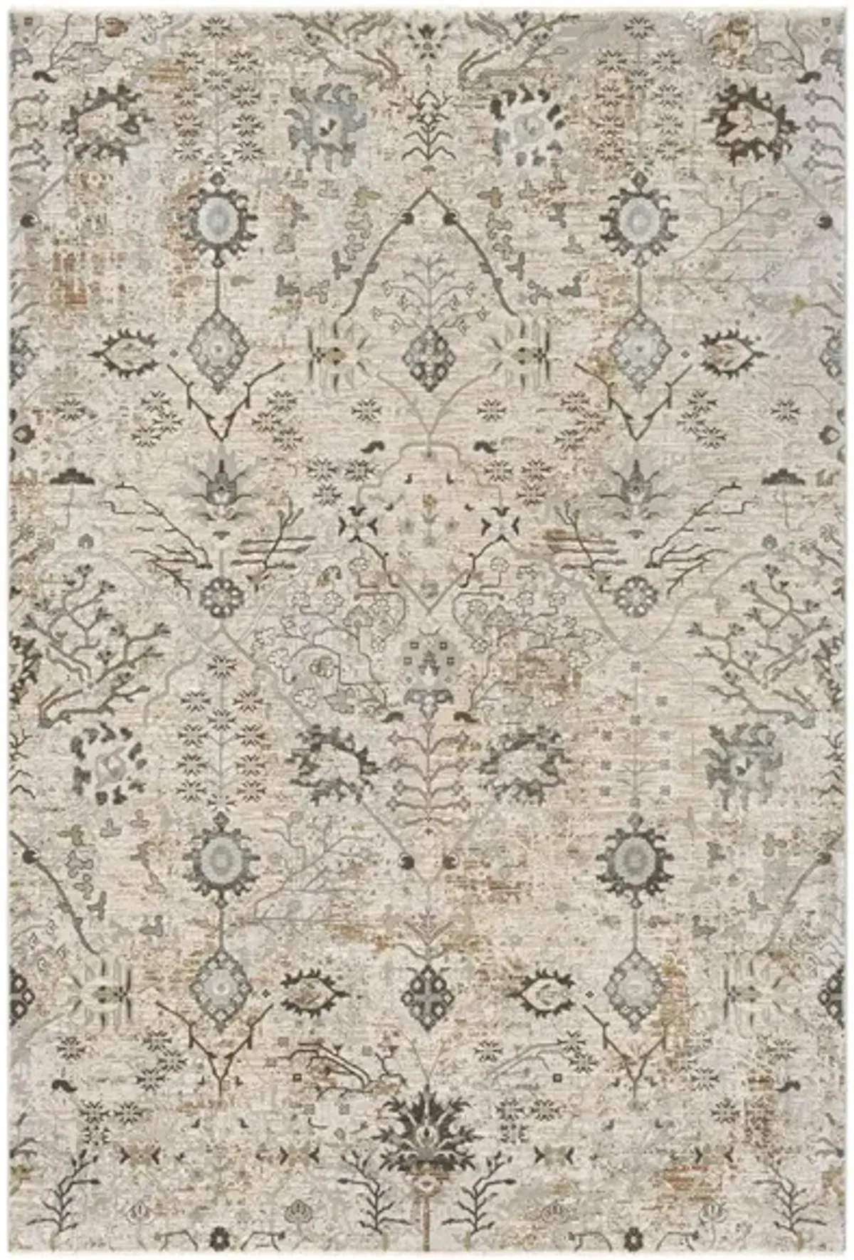 Glynn Saldea Area Rug in Ivory, Beige, Dark Green by Surya