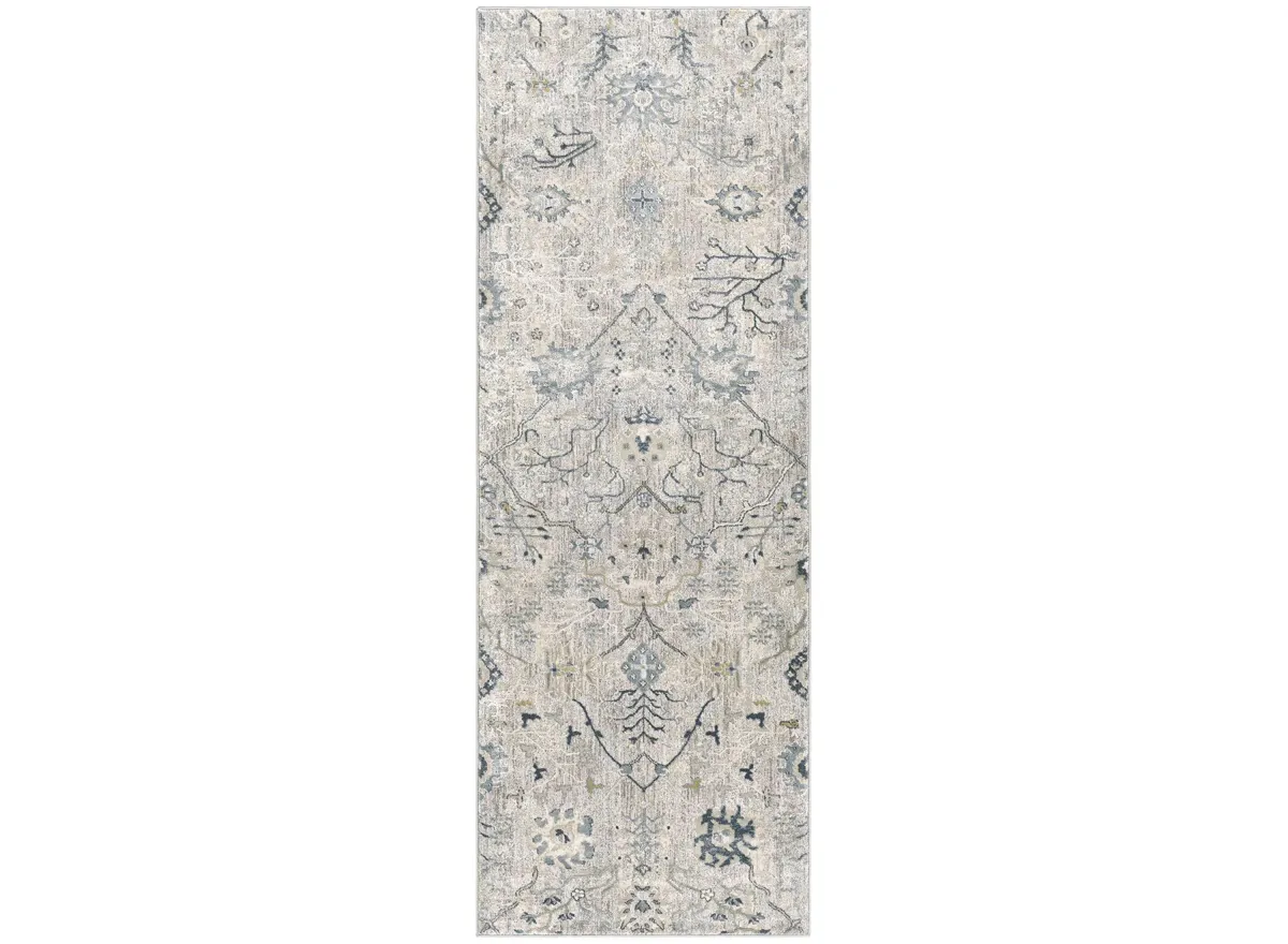 Glynn Kandor Area Rug in Khaki, Ivory, Denim, Green by Surya