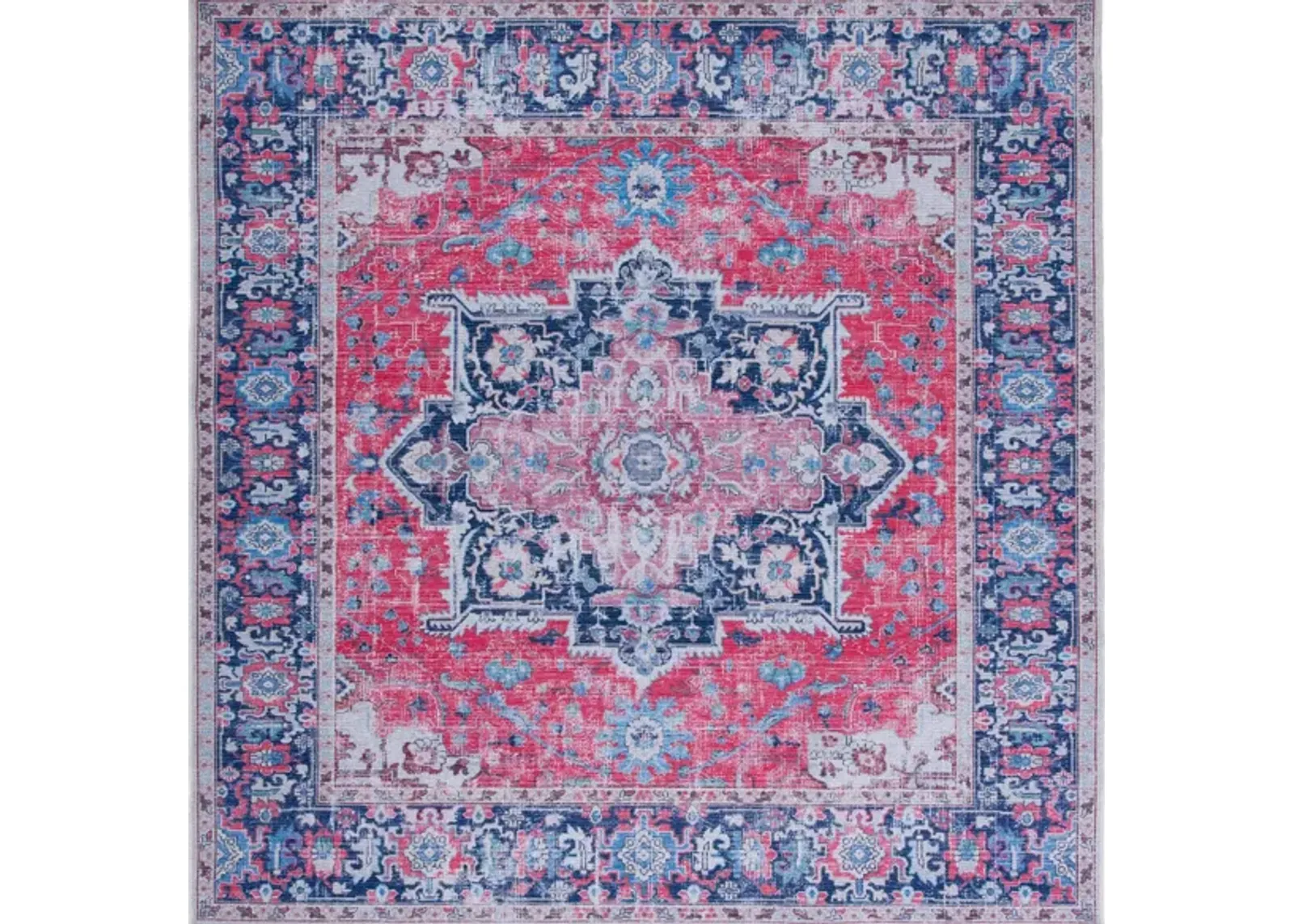 Serapi Area Rug in Red & Navy by Safavieh