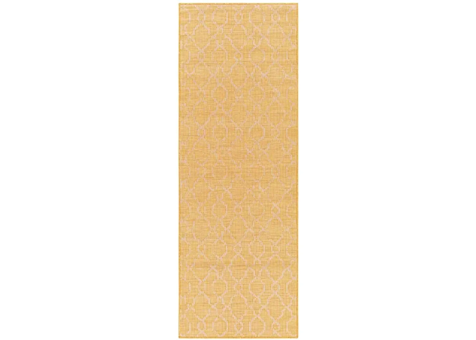 Pasadena Sage Indoor/Outdoor Runner Rug in Saffron by Surya