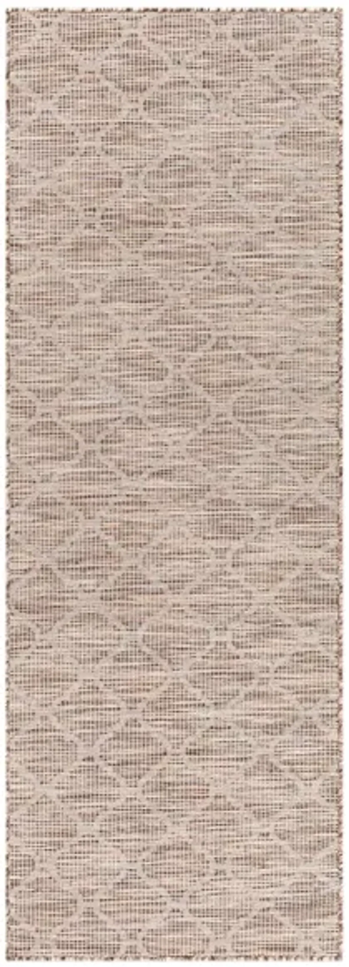 Pasadena Sage Indoor/Outdoor Runner Rug in Brown, Tan, Light Beige by Surya