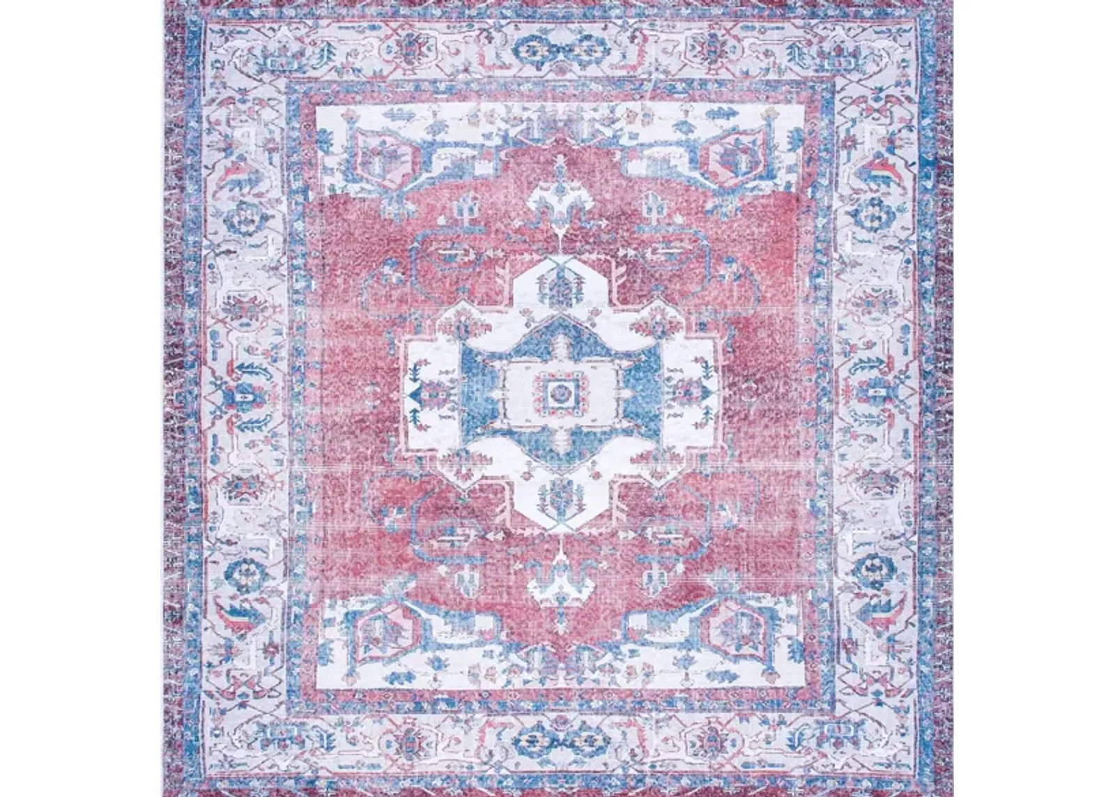 Serapi Area Rug in Red & Ivory by Safavieh