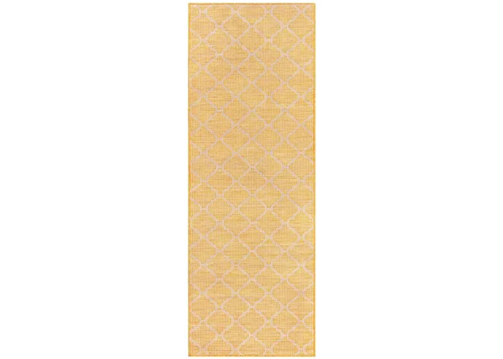 Pasadena Sage Indoor/Outdoor Runner Rug in Saffron by Surya