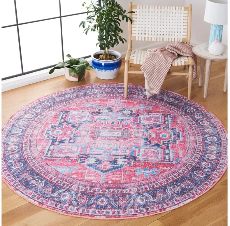 Serapi Area Rug in Navy & Red by Safavieh