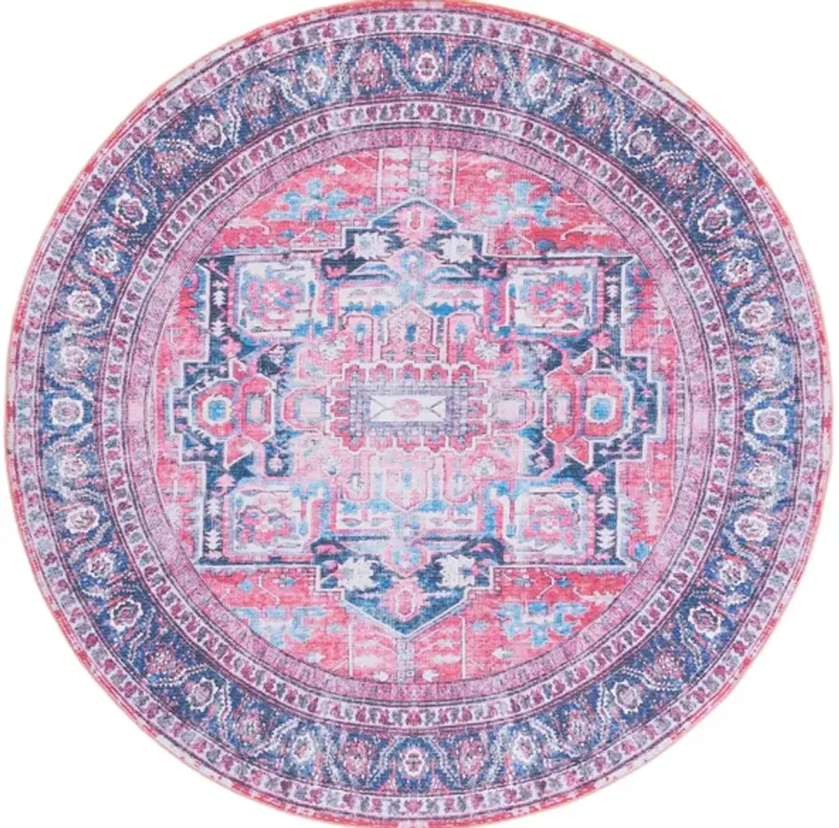 Serapi Area Rug in Navy & Red by Safavieh